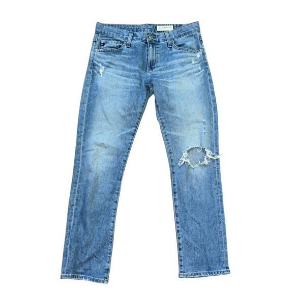 Anthropologie AG Classic Straight Leg Medium Blue Denim Women’s 27 Casual Jean - Picture 2 of 10